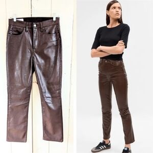 GAP Vintage Slim High Rise Faux Leather  Jean Style Pants sz 4R
